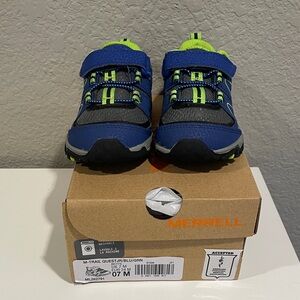 Merrell Kids Sneakers in Blue and Neon Green